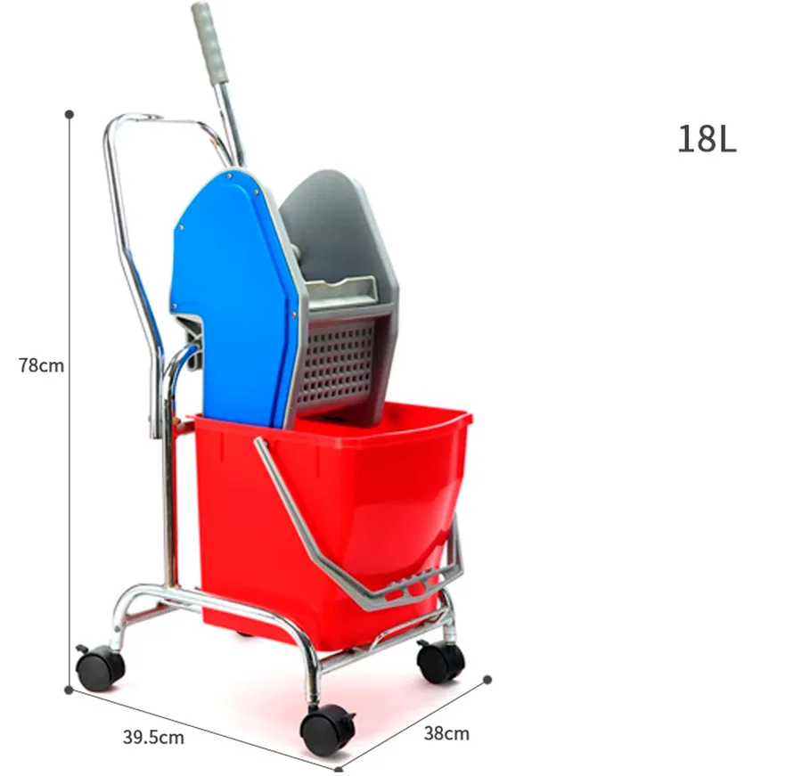 Tozalash uchun 18 l sig‘imli aravacha va siqish tizimi