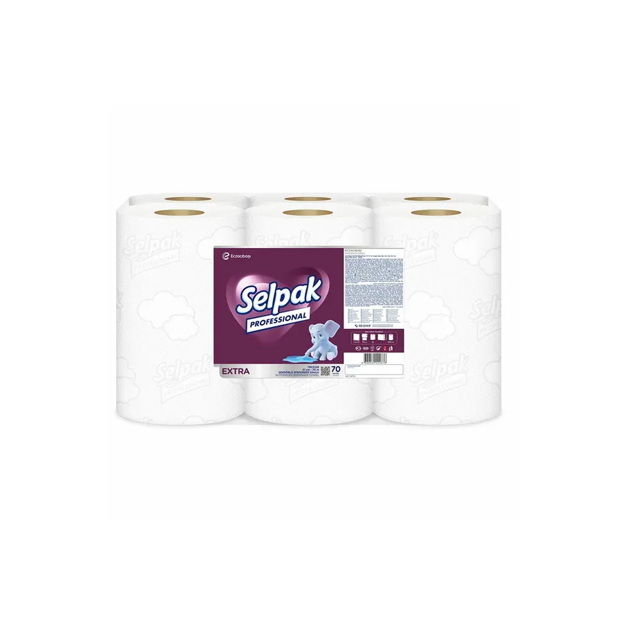 SELPAK Pro ichki tortma bilan hojatxona qog‘ozi, 70 m, 2 qavat, 12 rulo